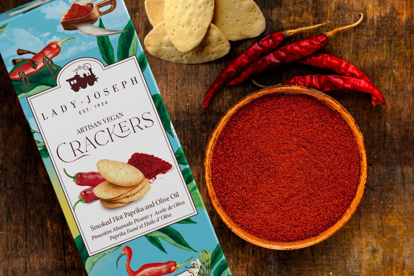 Crackers  with Smoked Hot Paprika.