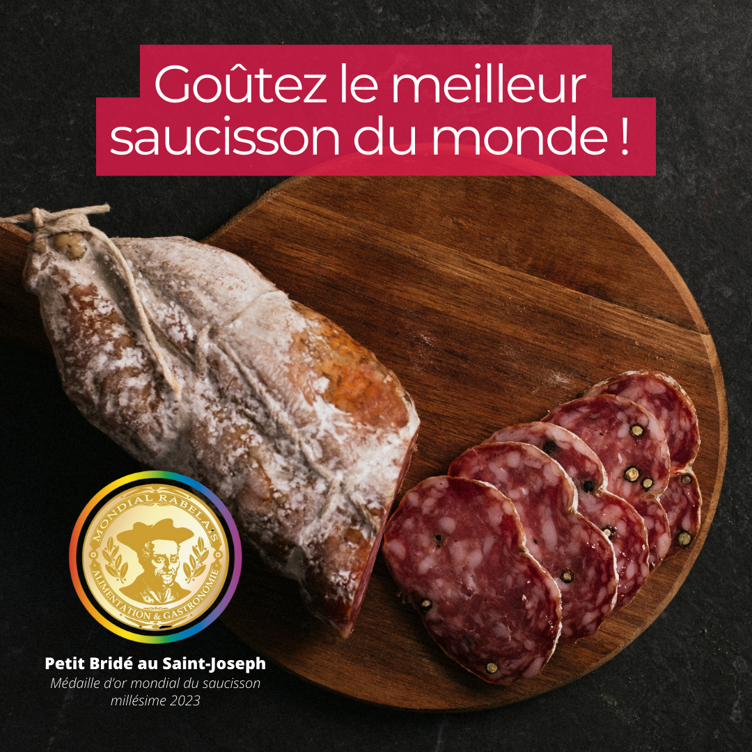 Dry-Cured Saucisson with Saint-Joseph Wine – IGP Ardèche