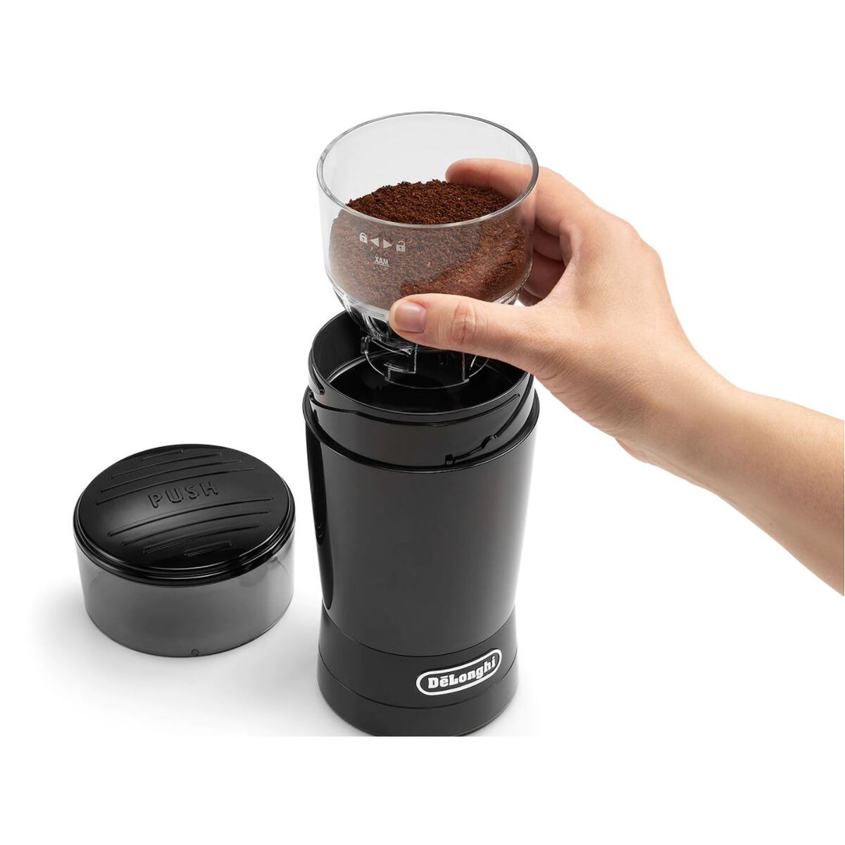 De'Longhi Coffee Grinder KG 200 – 170W Stainless Steel Blade Grinder, 90g Capacity