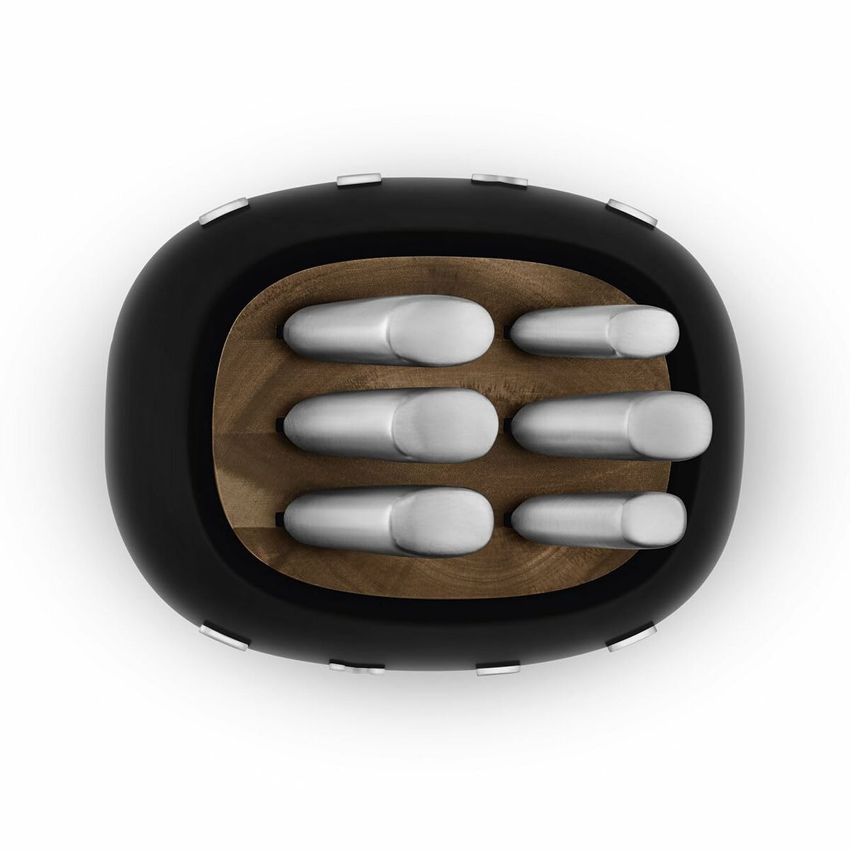 Smeg Knife Set with Stand KBSF02BL | 6-Piece Retro 50s Design Black