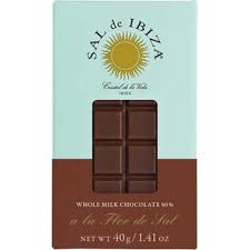 Milk chocolate with fleur de sel, 50% cocoa, ORGANIC ~ SAL de IBIZA