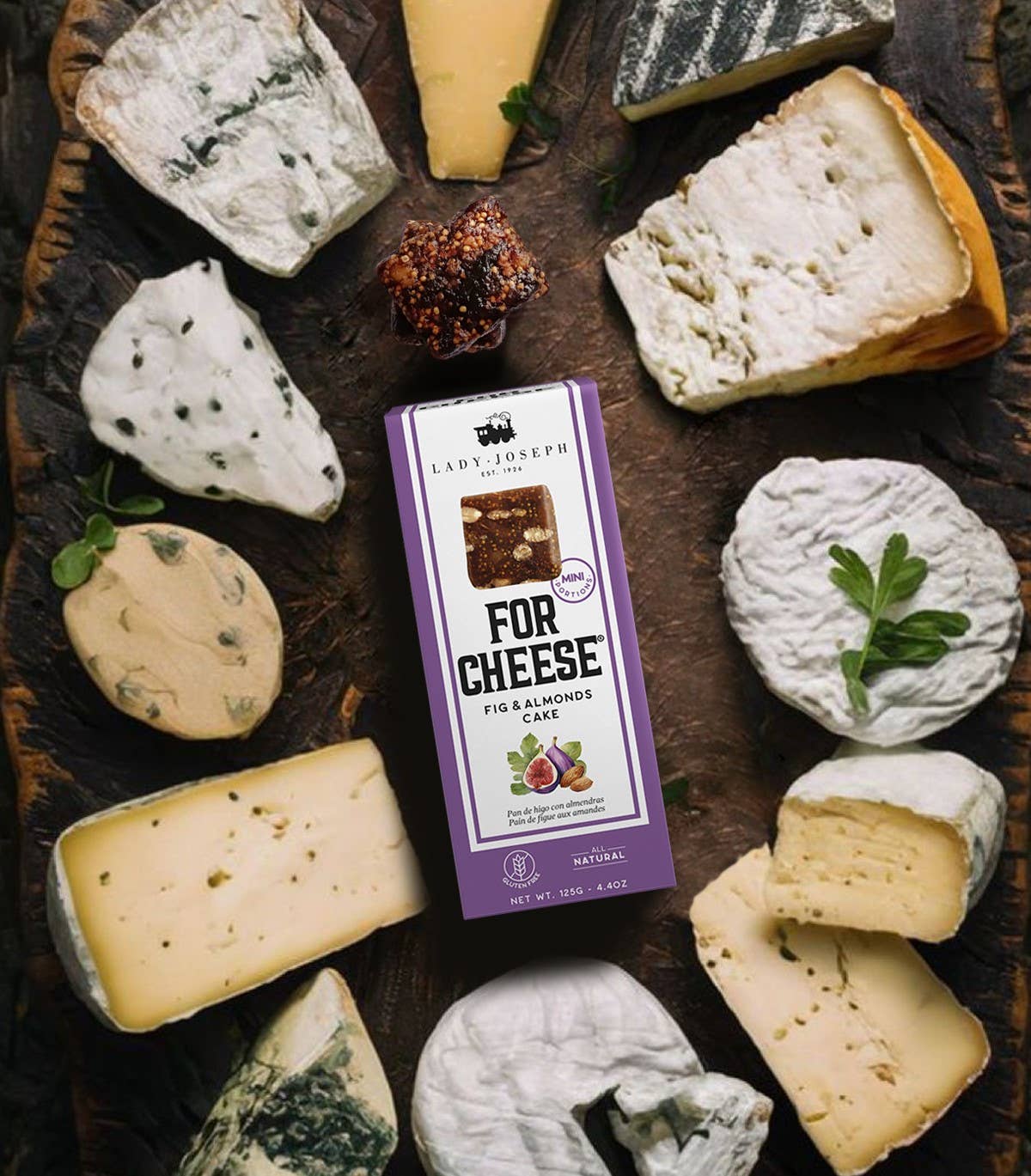 Fig and almond bread. In portions. Gluten-free. Vegan.