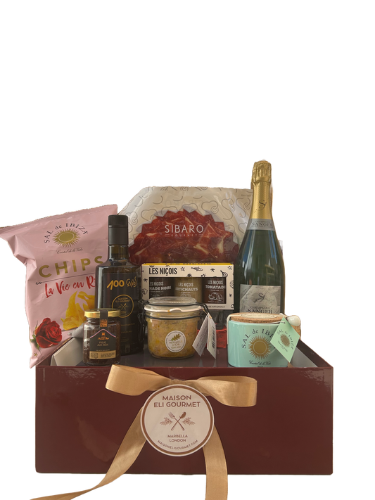 The Christmas Box luxury gourmet gift hamper with premium French delicacies"
